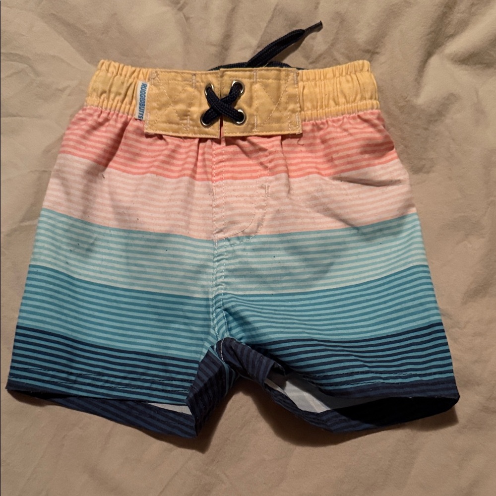 Colorful Striped Kids Swim Shorts